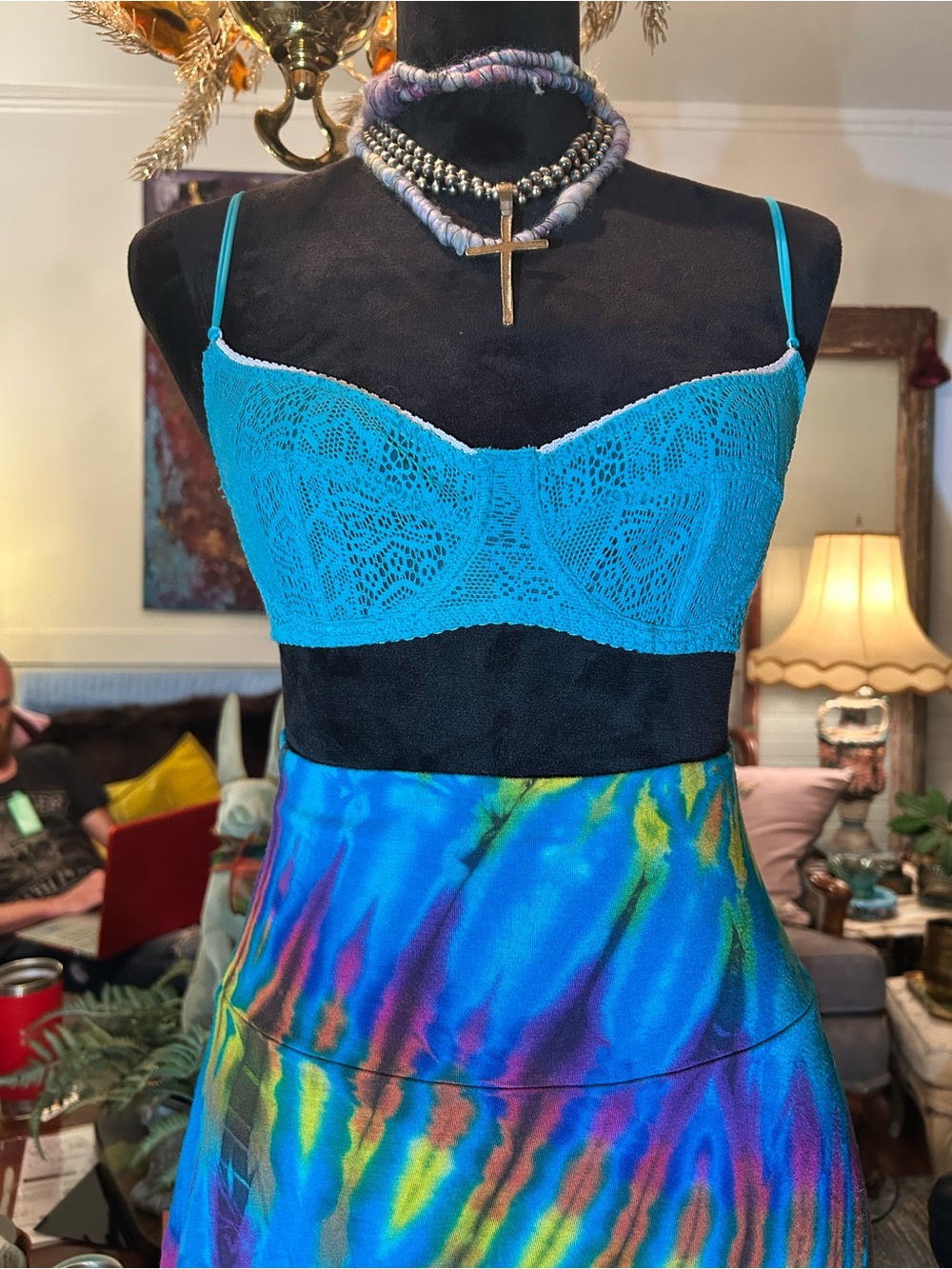 Free People Intimately Turquoise Lace Underwire Bralette / Bra - Size 32B